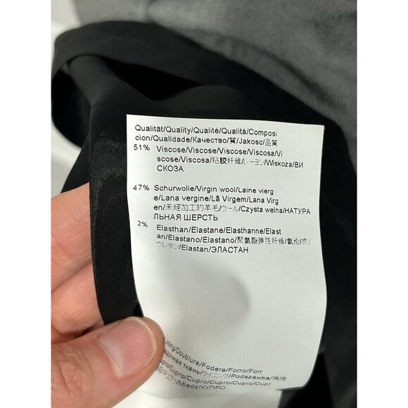 Hugo Boss Gray Cap Sleeve Sheath Dress Virgin Wool Blend Sz 8 - Picture 6 of 11